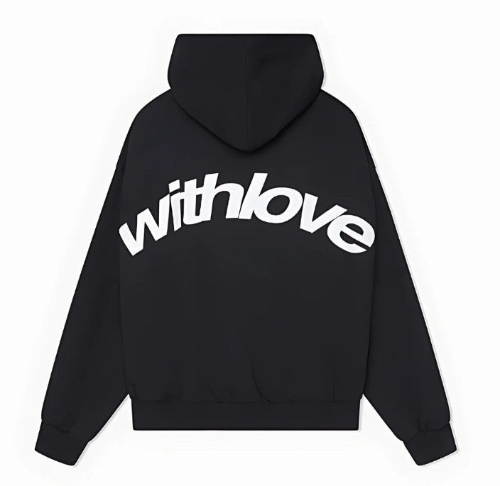 Jennifer | Womens Hoodie Hooded Sweatshirt Letter Print Long Sleeve Jacket