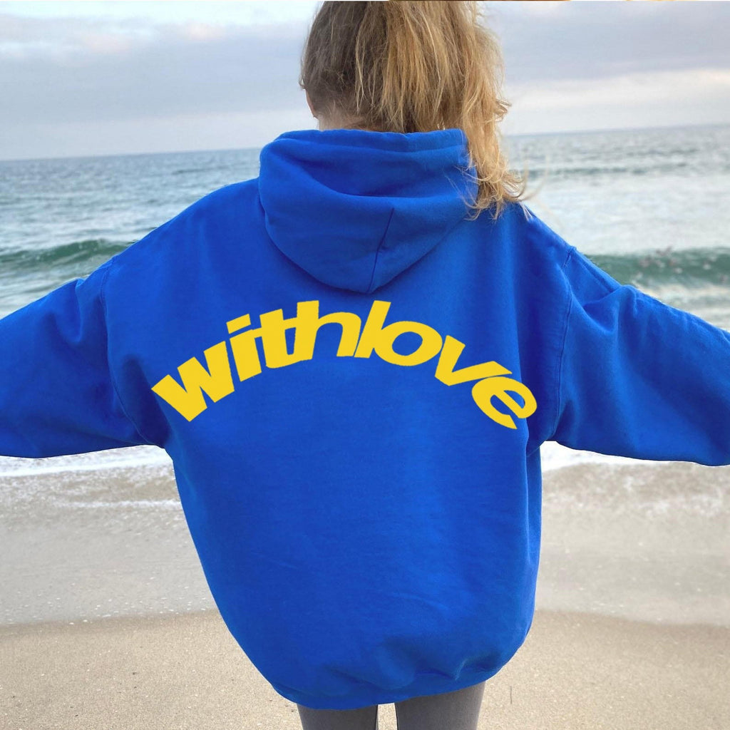 Jennifer | Womens Hoodie Hooded Sweatshirt Letter Print Long Sleeve Jacket