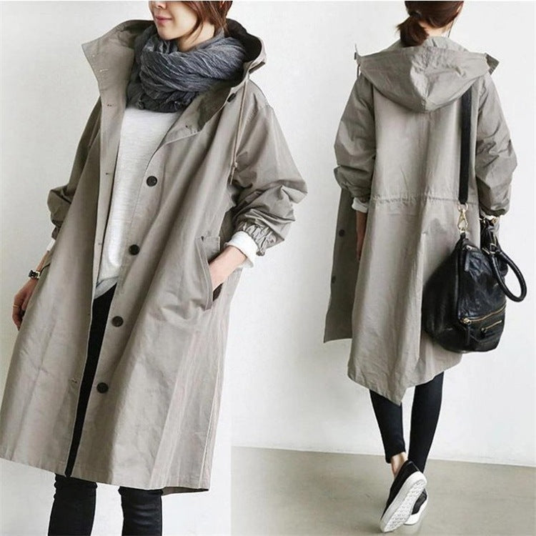Jenny | Womens Long Trench Coat Belted Double Breasted Winter Outerwear