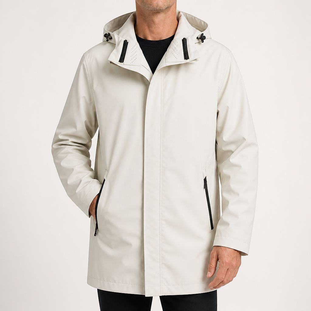 Jeremy | Mens Waterproof Windproof Hooded Outdoor Ski Jacket Snow Coat, White