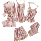 Jessa | Womens Satin Cami Sleepwear Robe Lounge Set