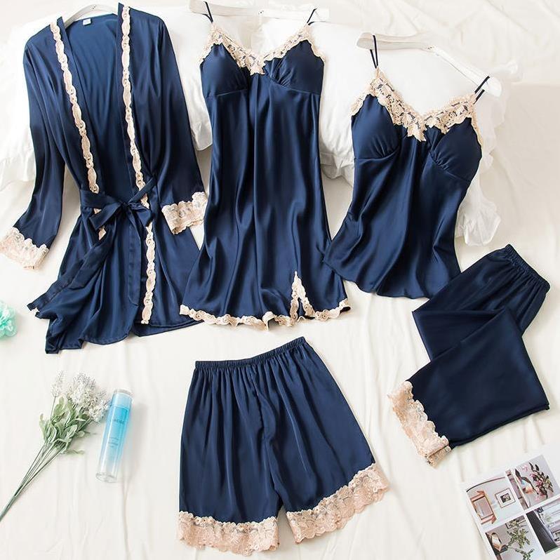 Jessa | Womens Satin Cami Sleepwear Robe Lounge Set