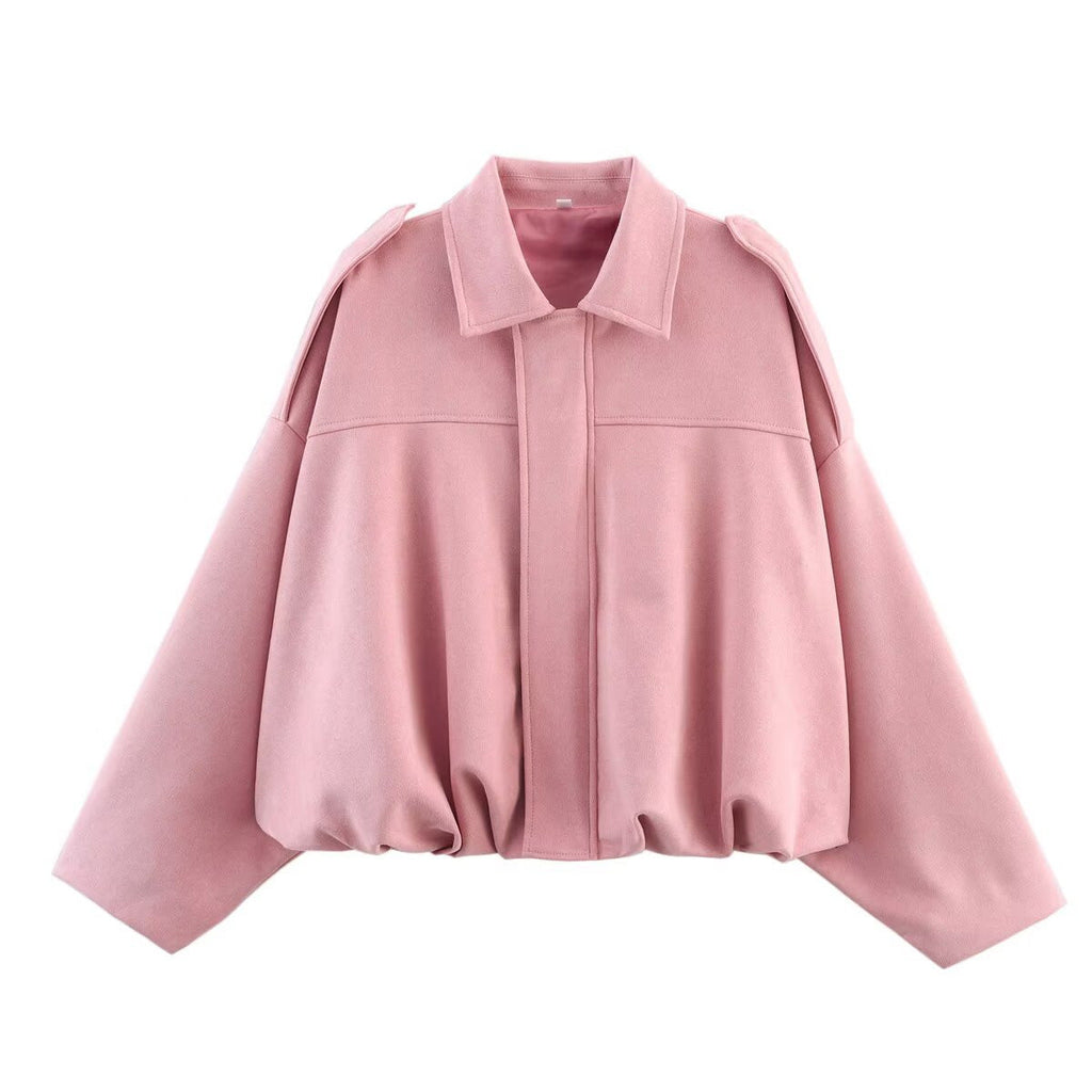 Jessica | Womens Suede Bomber Jacket Aviator Zip Up Outerwear
