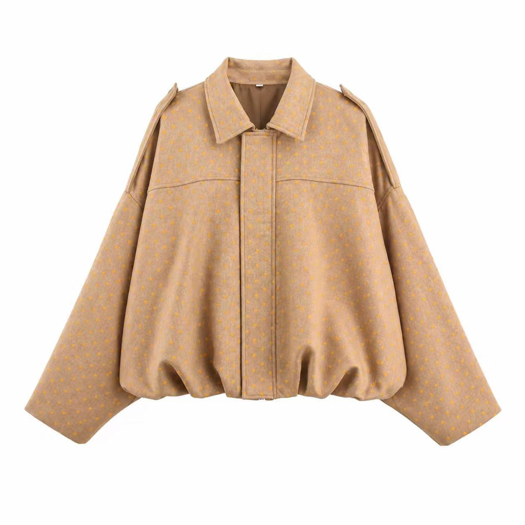 Jessica | Womens Suede Bomber Jacket Aviator Zip Up Outerwear