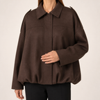 Jessica | Womens Suede Bomber Jacket Aviator Zip Up Outerwear, Brown 2