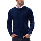 Jethro | Mens Casual Slim Fit Knitted Round Neck Pullover Sweater - 4