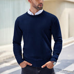 Jethro | Mens Casual Slim Fit Knitted Round Neck Pullover Sweater - Customizable
