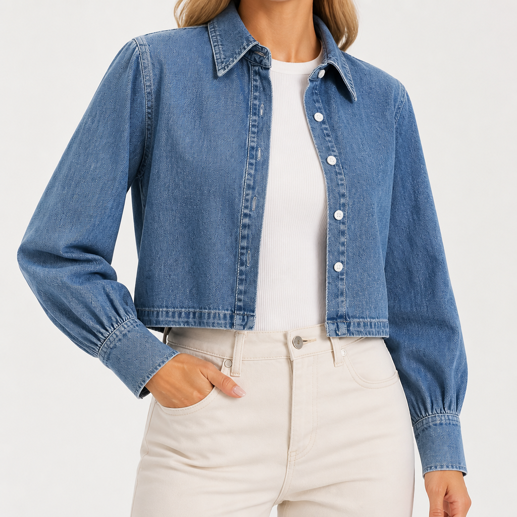 Jill | Womens Washed Denim Jacket, Blue