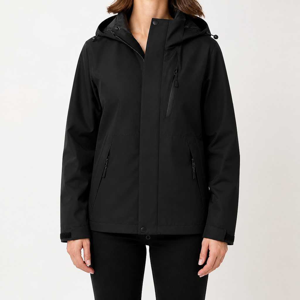 Joan | Womens Waterproof Fleece Lined 3-in-1 Jacket, Black