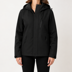 Joan | Womens Waterproof Fleece Lined 3-in-1 Jacket, Black