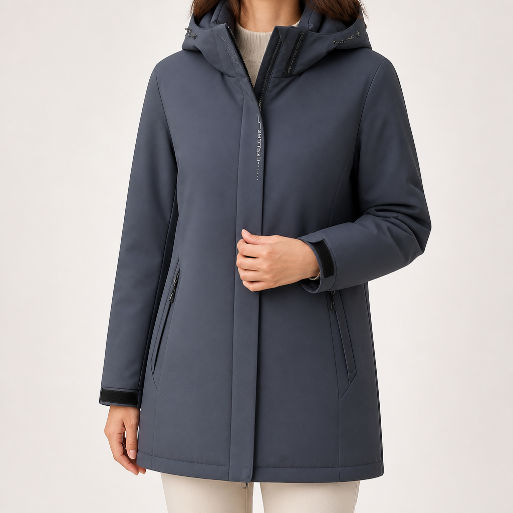 Joanne | Womens Waterproof Windproof Hooded Outdoor Ski Jacket Snow Coat, Dark Gray