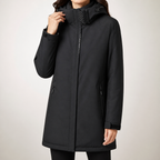 Joanne | Womens Waterproof Windproof Hooded Outdoor Ski Jacket Snow Coat, Black