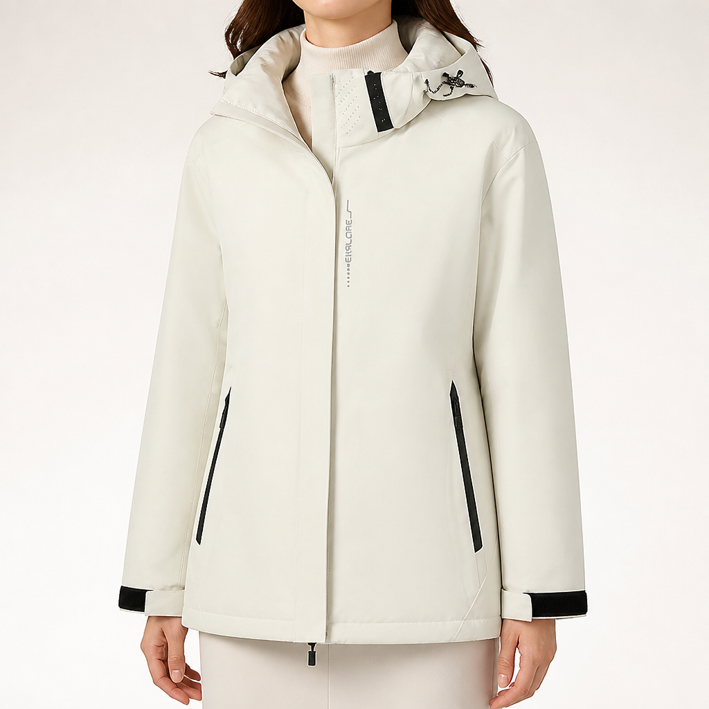 Joanne | Womens Waterproof Windproof Hooded Outdoor Ski Jacket Snow Coat, White