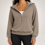 Jocelyn | Womens Half Zip Stand Collar Long Sleeve Running Workout Yoga Top, Design 7