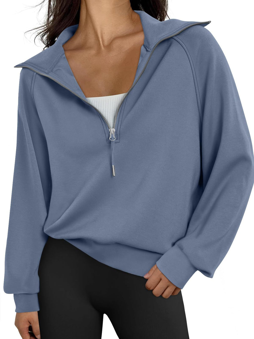 Jocelyn | Womens Half Zip Stand Collar Long Sleeve Running Workout Yoga Top