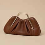 Jodie | Womens Clutch Purse Evening Bag Dinner Party Formal Handbag, Brown