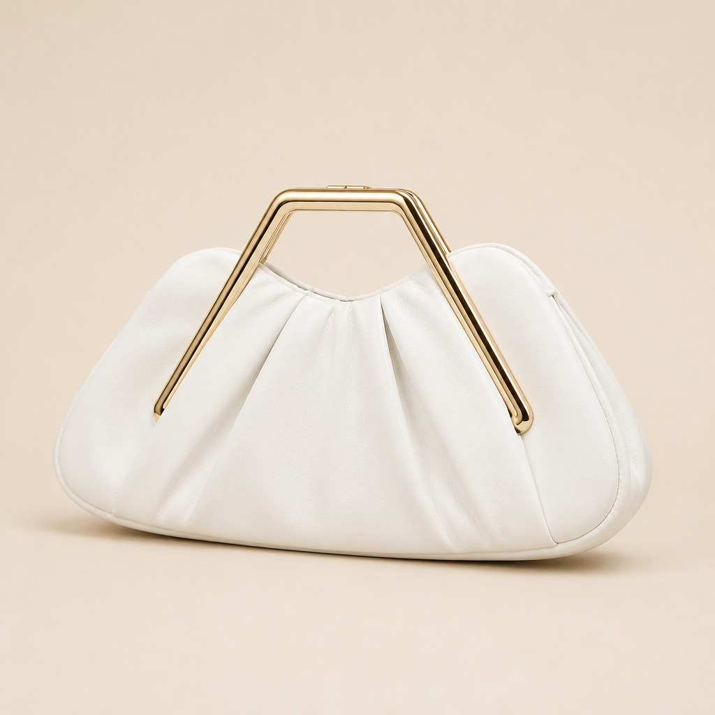 Jodie | Womens Clutch Purse Evening Bag Dinner Party Formal Handbag, White
