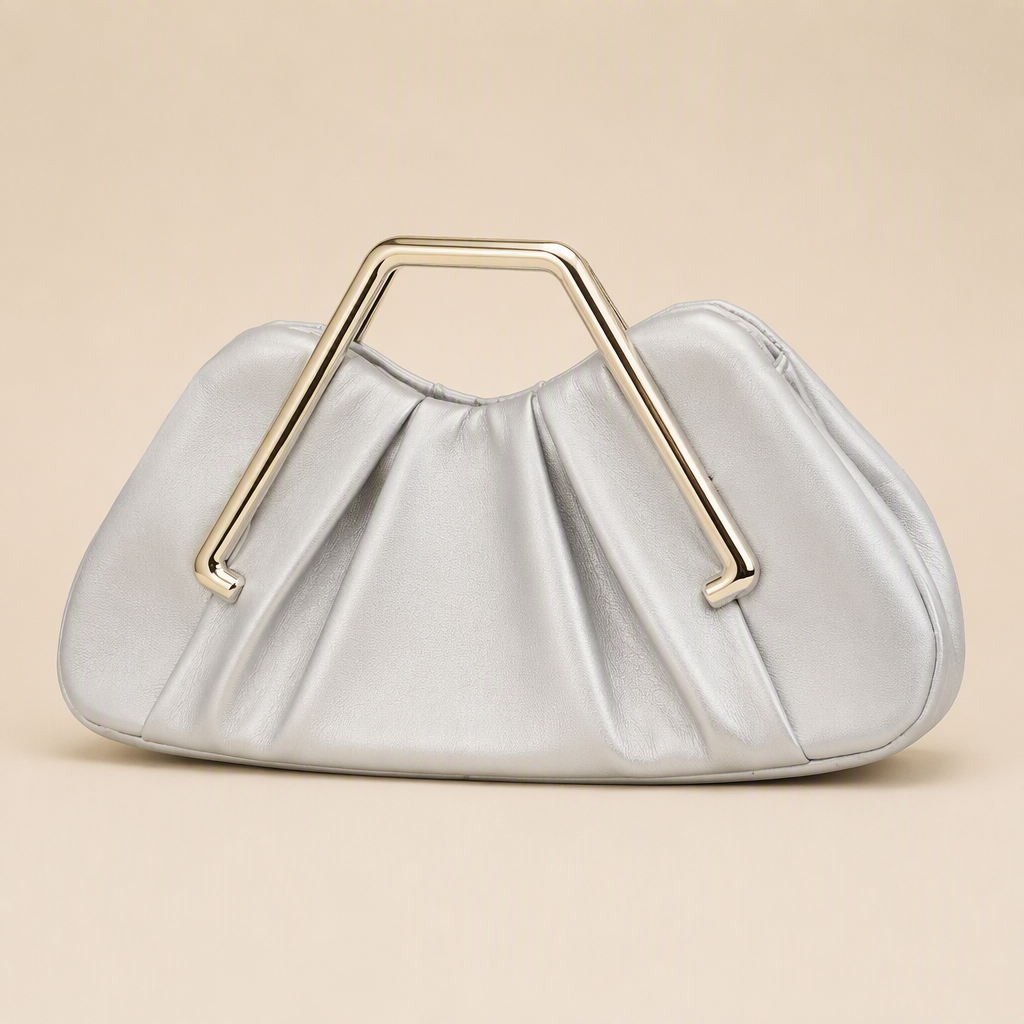 Jodie | Womens Clutch Purse Evening Bag Dinner Party Formal Handbag, Silver