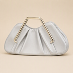 Jodie | Womens Clutch Purse Evening Bag Dinner Party Formal Handbag, Silver