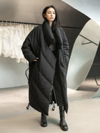 Joelle | Womens Long Puffer Coat Longline Padded Warm Winter Outerwear