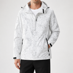 John | Mens Waterproof Windproof Hooded Softshell Outdoor Jacket, Off White
