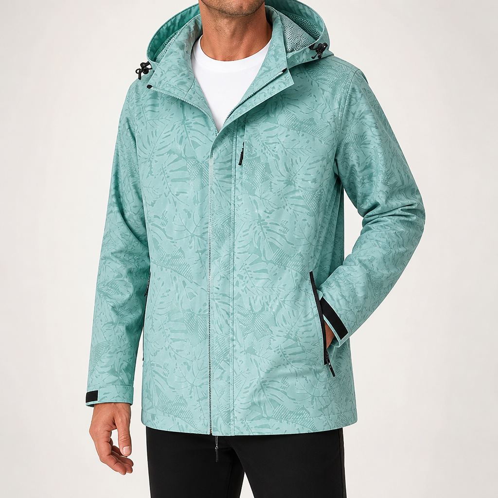 John | Mens Waterproof Windproof Hooded Softshell Outdoor Jacket, Green