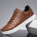 Johnny | Mens Leather Sneakers Breathable Lightweight Casual Shoes