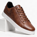 Johnny | Mens Leather Sneakers Breathable Lightweight Casual Shoes
