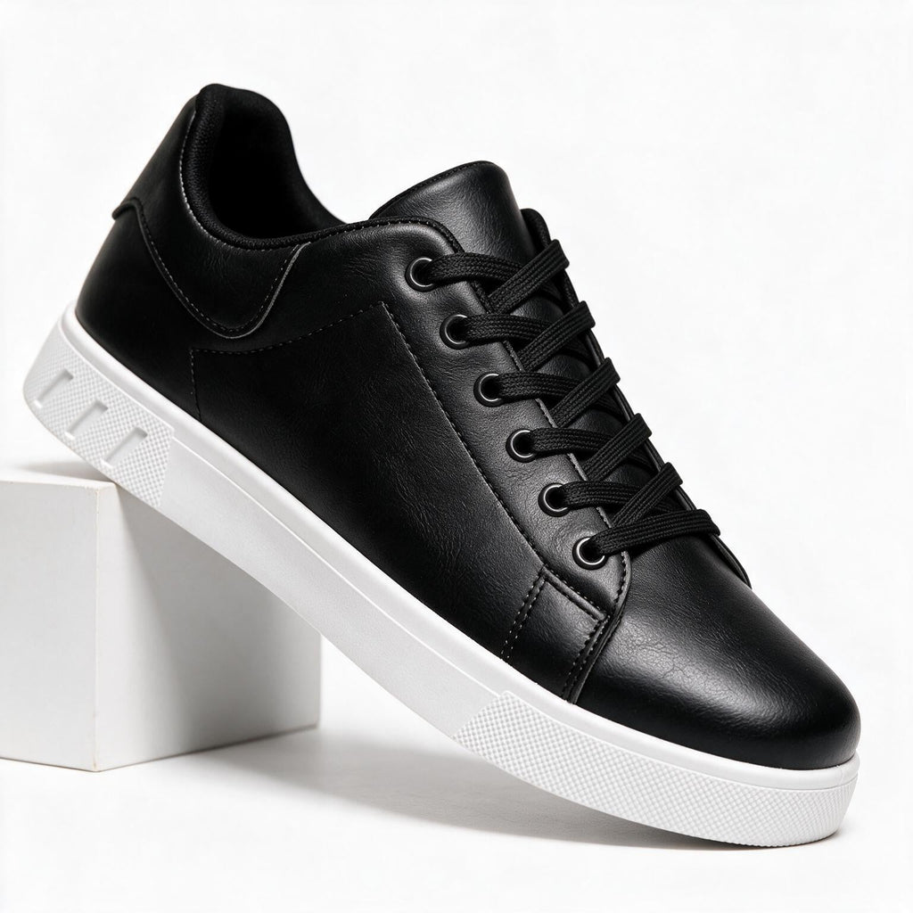 Johnny | Mens Leather Sneakers Breathable Lightweight Casual Shoes