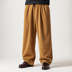 Jon | Mens Corduroy Wide Leg Loose Straight Casual Pants, Khaki