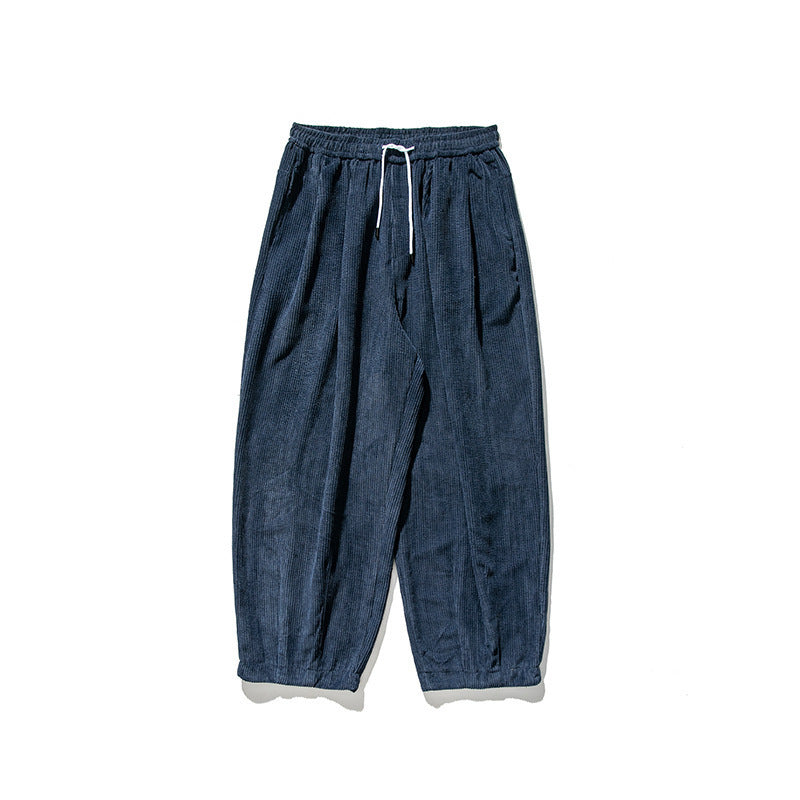 Jon | Mens Corduroy Wide Leg Loose Straight Casual Pants