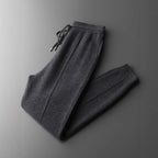 Jonathan | Mens Wool Knit Sweatpants Tapered Joggers Elastic Waist Lounge Pants