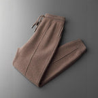 Jonathan | Mens Wool Knit Sweatpants Tapered Joggers Elastic Waist Lounge Pants