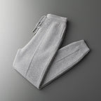 Jonathan | Mens Wool Knit Sweatpants Tapered Joggers Elastic Waist Lounge Pants