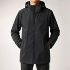 Joppe | Mens Waterproof Jacket Windproof Hooded Ski Outdoor Coat, Black