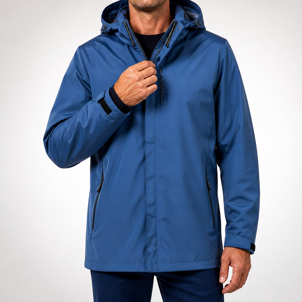 Joppe | Mens Waterproof Jacket Windproof Hooded Ski Outdoor Coat, Blue