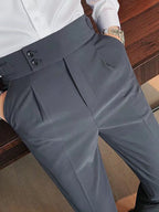 Joseph | Mens Slim Fit Straight Leg High Waisted Smart Casual Dress Pants