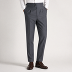 Joseph | Mens Slim Fit Straight Leg High Waisted Smart Casual Dress Pants, Dark Gray