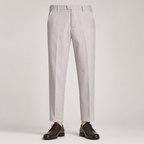 Joseph | Mens Slim Fit Straight Leg High Waisted Smart Casual Dress Pants, Light Gray