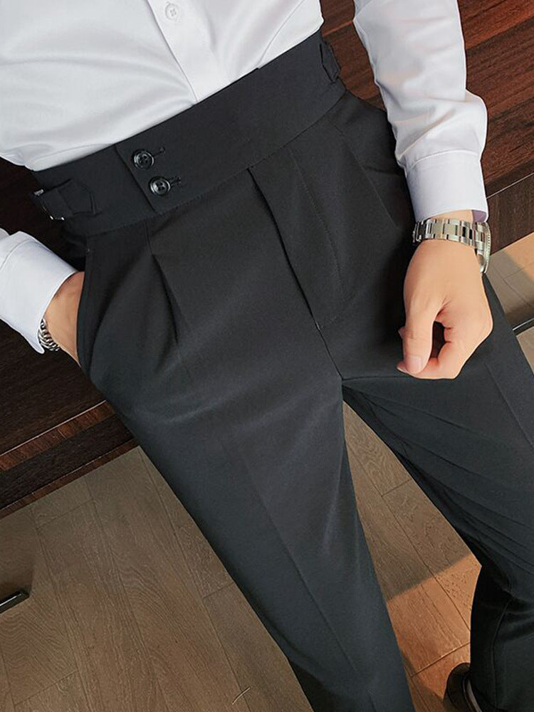 Joseph | Mens Slim Fit Straight Leg High Waisted Smart Casual Dress Pants