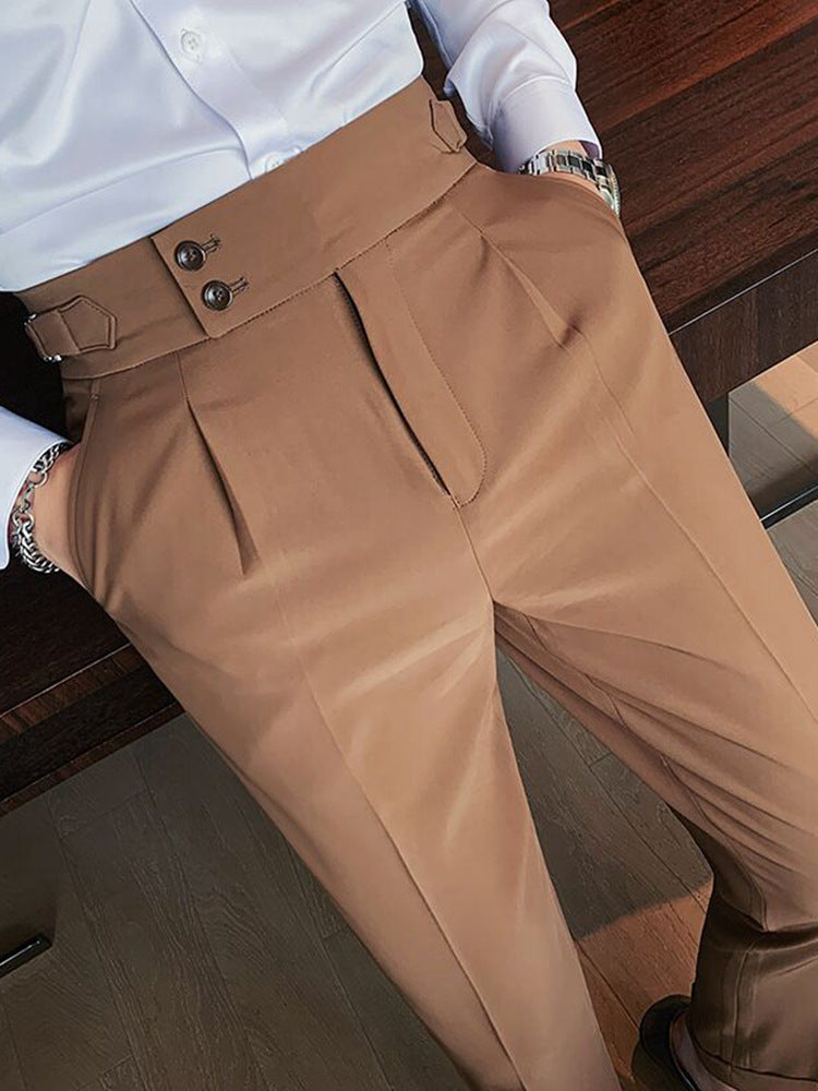 Joseph | Mens Slim Fit Straight Leg High Waisted Smart Casual Dress Pants