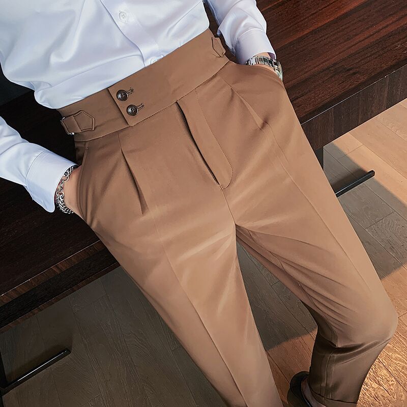 Joseph | Mens Slim Fit Straight Leg High Waisted Smart Casual Dress Pants