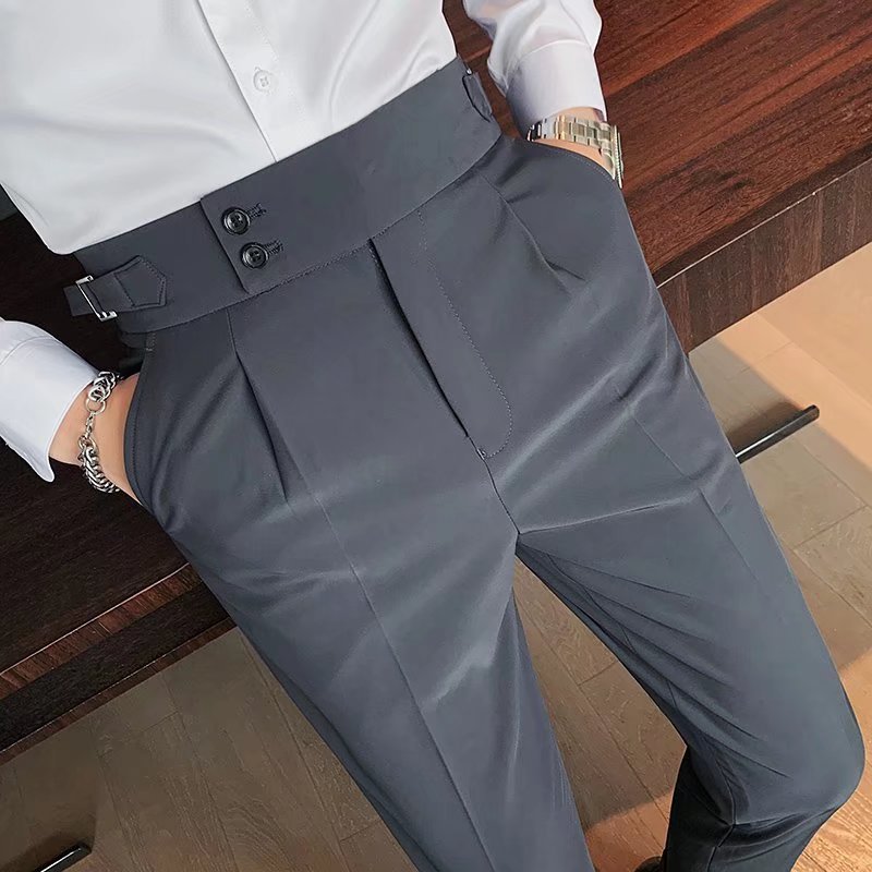 Joseph | Mens Slim Fit Straight Leg High Waisted Smart Casual Dress Pants