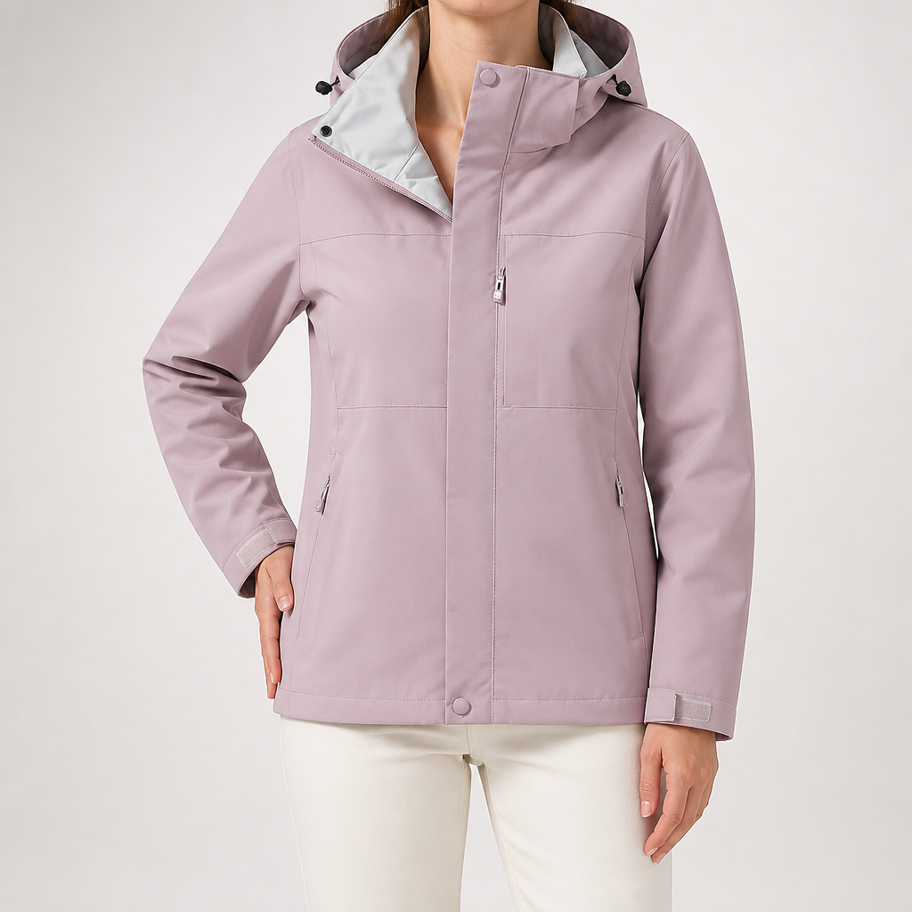 Judy | Womens Rain Jacket Waterproof Windproof Lightweight Hooded Outdoor Coat, Design 6