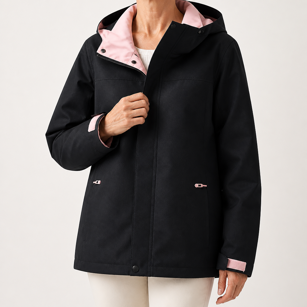 Judy | Womens Rain Jacket Waterproof Windproof Lightweight Hooded Outdoor Coat, Design 8