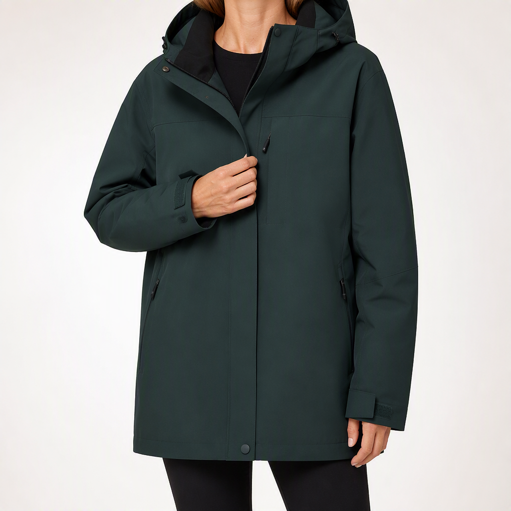 Judy | Womens Rain Jacket Waterproof Windproof Lightweight Hooded Outdoor Coat, Design 3
