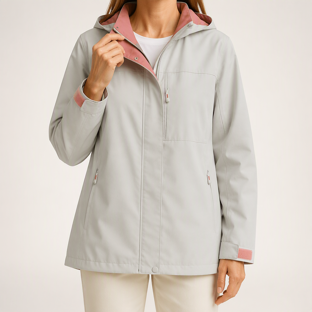 Judy | Womens Rain Jacket Waterproof Windproof Lightweight Hooded Outdoor Coat, Design 5