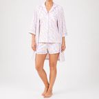 Julie | Womens Short Sleeve Cotton Shorts Pajama Set, Blush Pink