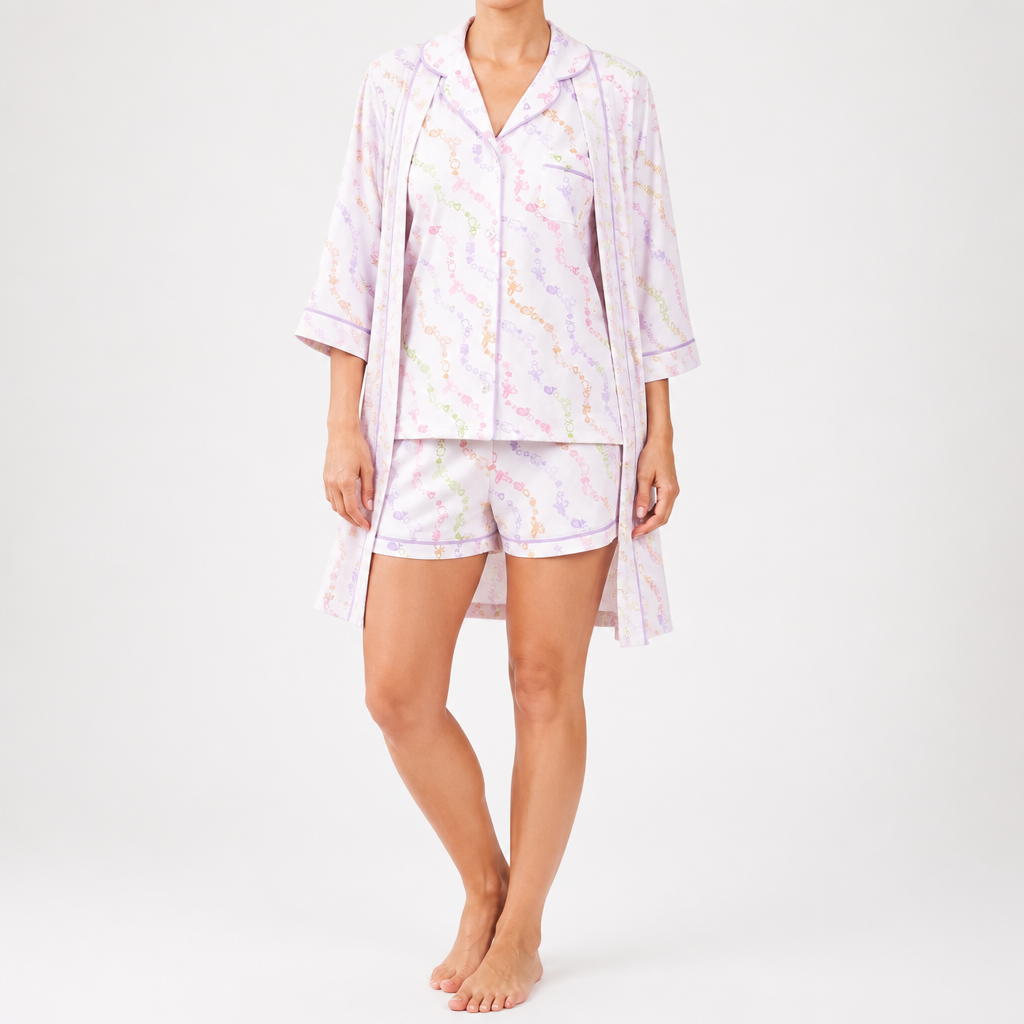 Julie | Womens Short Sleeve Cotton Shorts Pajama Set, Blush Pink