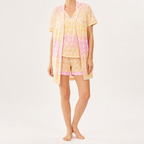 Julie | Womens Short Sleeve Cotton Shorts Pajama Set, Coral